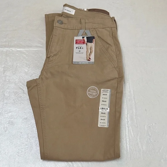 Levi 30x 32 ATHLETIC FIT pant- khaki - Picture 2 of 13